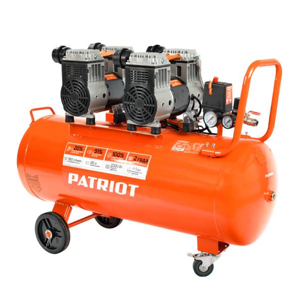 Компрессор поршневой безмасляный Patriot WO 80-360 Компрессор поршневой безмасляный Patriot WO 80-360