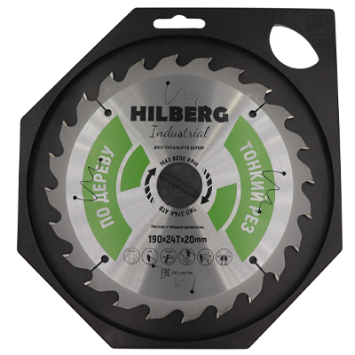 Диск пильный по дереву Hilberg Industrial Дерево 190х1,6х24Тх20 мм Диск пильный по дереву Hilberg Industrial Дерево 190х1,6х24Тх20 мм