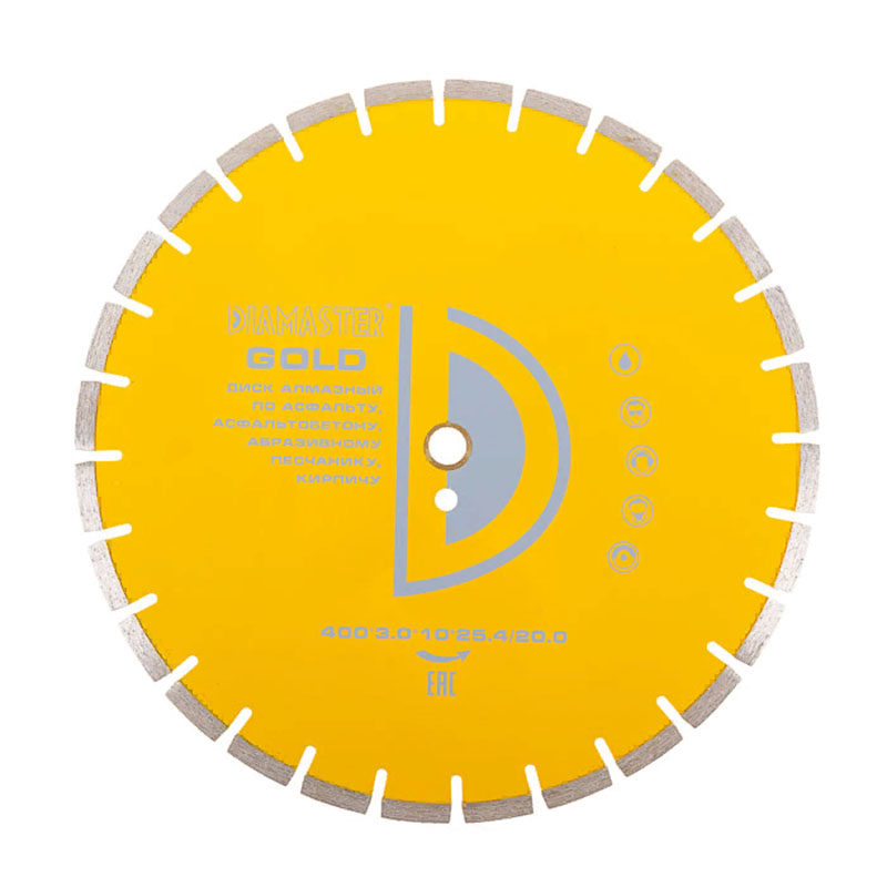 Алмазный диск сегментный Diamaster GOLDEN TYPE 400 мм Алмазный диск сегментный Diamaster GOLDEN TYPE 400 мм