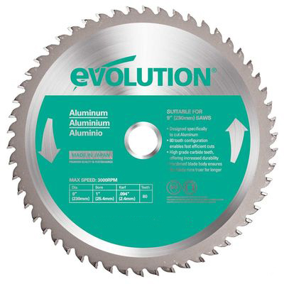 Диск EVOLUTION 230х25.4х2,4х80 по алюминию