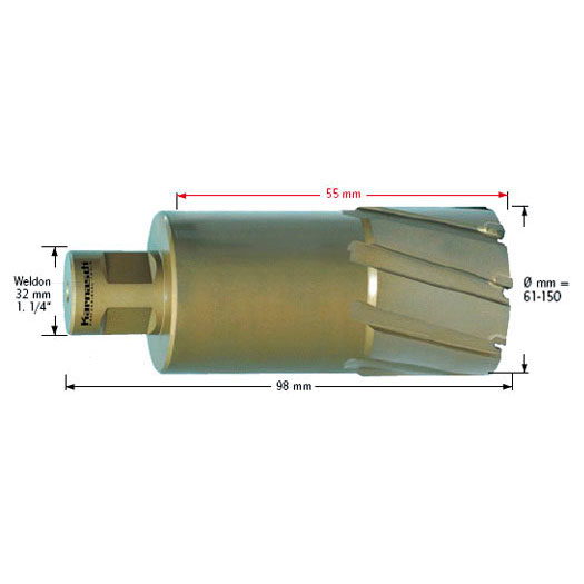 Сверло корончатое Karnasch (Карнаш) HARD-LINE 125x55 арт. 20.1316-125 Сверло корончатое Karnasch (Карнаш) HARD-LINE 125x55 арт. 20.1316-125