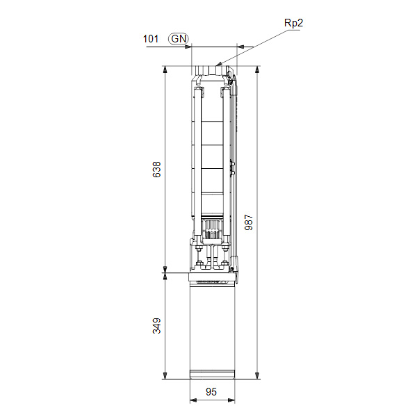 Насос скважинный Grundfos SP 9-8 3x400В Насос скважинный Grundfos SP 9-8 3x400В