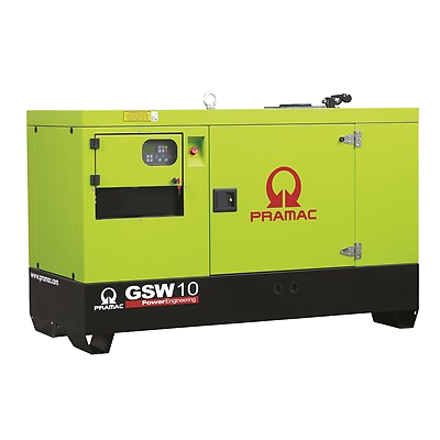 Дизельный генератор PRAMAC GSW10P однофазный в кожухе Дизельный генератор PRAMAC GSW10P однофазный в кожухе