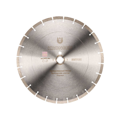 Алмазный сегментный диск Kronger 400x3,5/2,5x12x25,4-25 F4 Beton Алмазный сегментный диск Kronger 400x3,5/2,5x12x25,4-25 F4 Beton