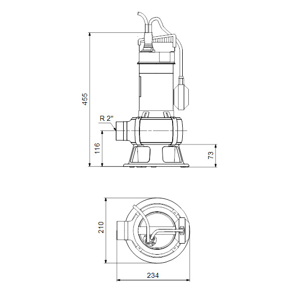Дренажный насос Grundfos UNILIFT AP 35B.50.08.A1.V Дренажный насос Grundfos UNILIFT AP 35B.50.08.A1.V