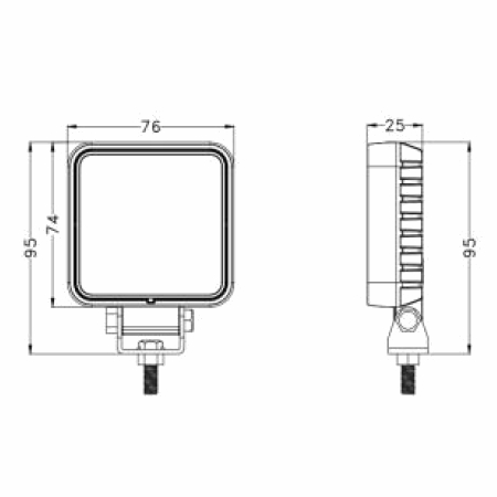 Светодиодная фара универсальная Sundex SUN-0802-12 Светодиодная фара универсальная Sundex SUN-0802-12