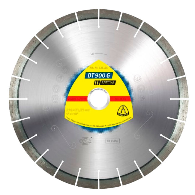 Алмазный диск KLINGSPOR 180x2,8x22,23/18T/12/S/DT/SPECIAL/DT900G Алмазный диск KLINGSPOR 180x2,8x22,23/18T/12/S/DT/SPECIAL/DT900G