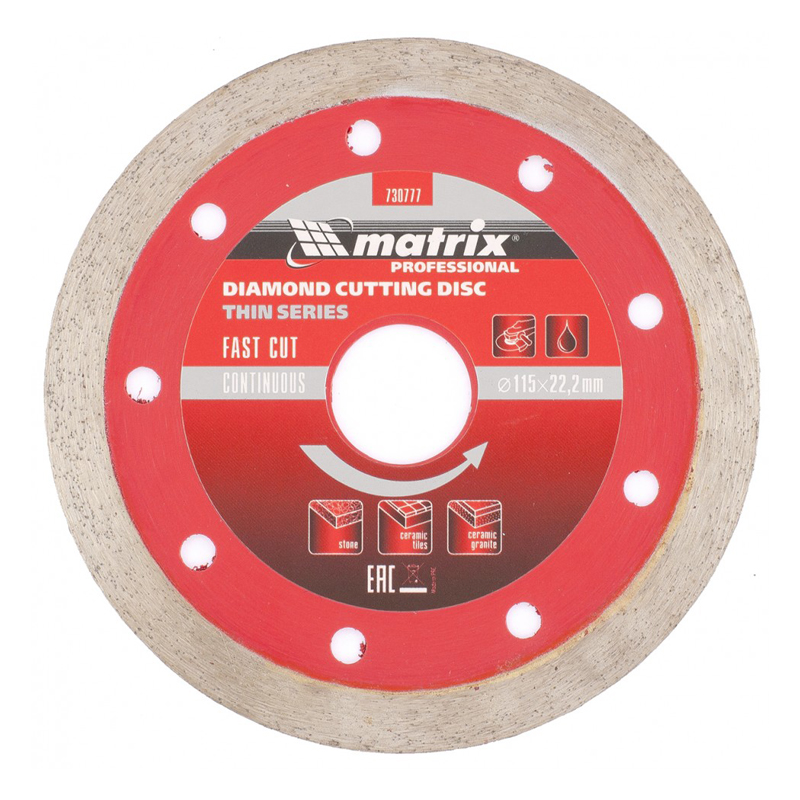 Алмазный диск MATRIX 115х22,2 мм (тонкий мокрая резка) Алмазный диск MATRIX 115х22,2 мм (тонкий мокрая резка)