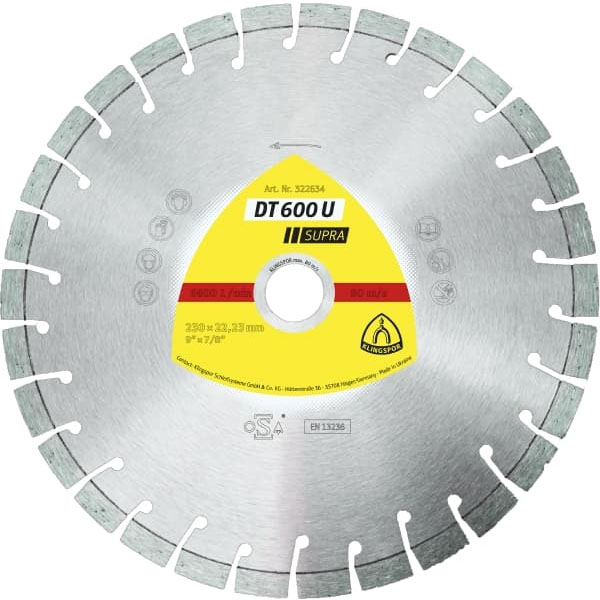Алмазный диск KLINGSPOR 140x2,4x22,23/17K/9/S/DT/SUPRA/DT600U