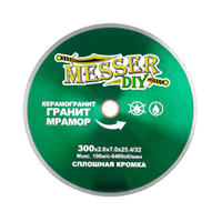 Диск алмазный сплошной Messer DIY 300 мм (керамогранит, мрамор, гранит)