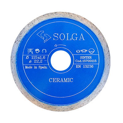 Диск алмазный Solga Diamant CERAMICS, MARBLE сплошной (керамика, мрамор) 115x22,23 мм Диск алмазный Solga Diamant CERAMICS, MARBLE сплошной (керамика, мрамор) 115x22,23 мм