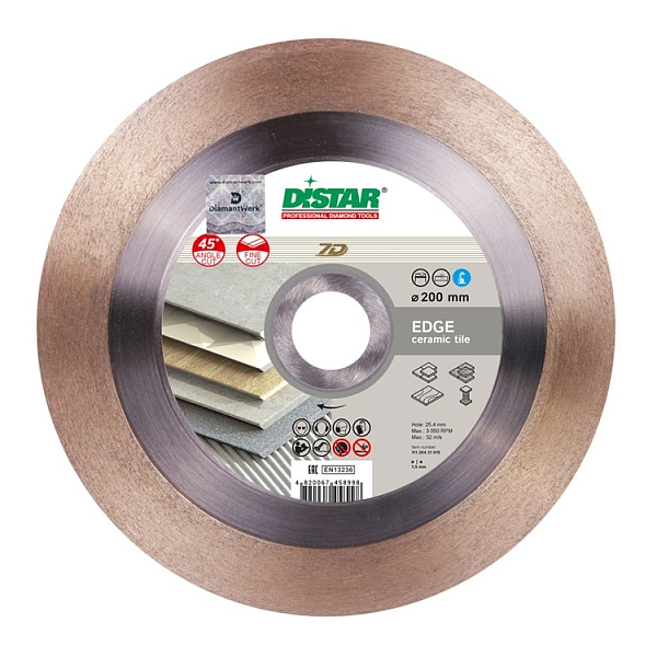 Диск алмазный Distar 1A1R 200x1.4x25x25.4 Edge Диск алмазный Distar 1A1R 200x1.4x25x25.4 Edge