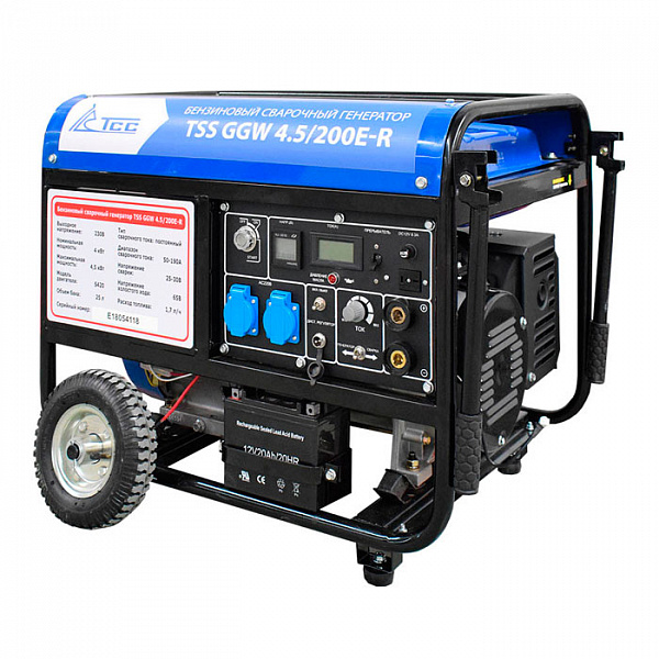 Бензиновый сварочный генератор TSS GGW 4.5/200E-R Бензиновый сварочный генератор TSS GGW 4.5/200E-R