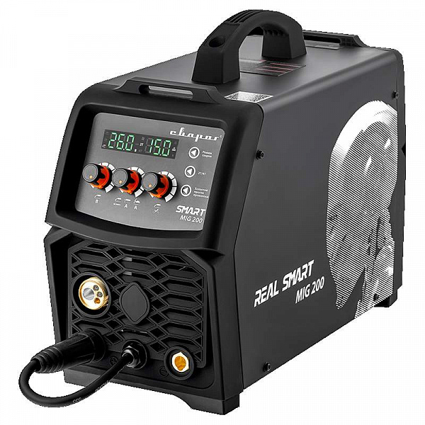 Инвертор сварочный MIG 200 REAL SMART (N2A5) Black (маска+краги) Инвертор сварочный MIG 200 REAL SMART (N2A5) Black (маска+краги)