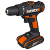 Дрель-шуруповерт ударная аккумуляторная WORX WX371.1, с одной АКБ Дрель-шуруповерт ударная аккумуляторная WORX WX371.1, с одной АКБ